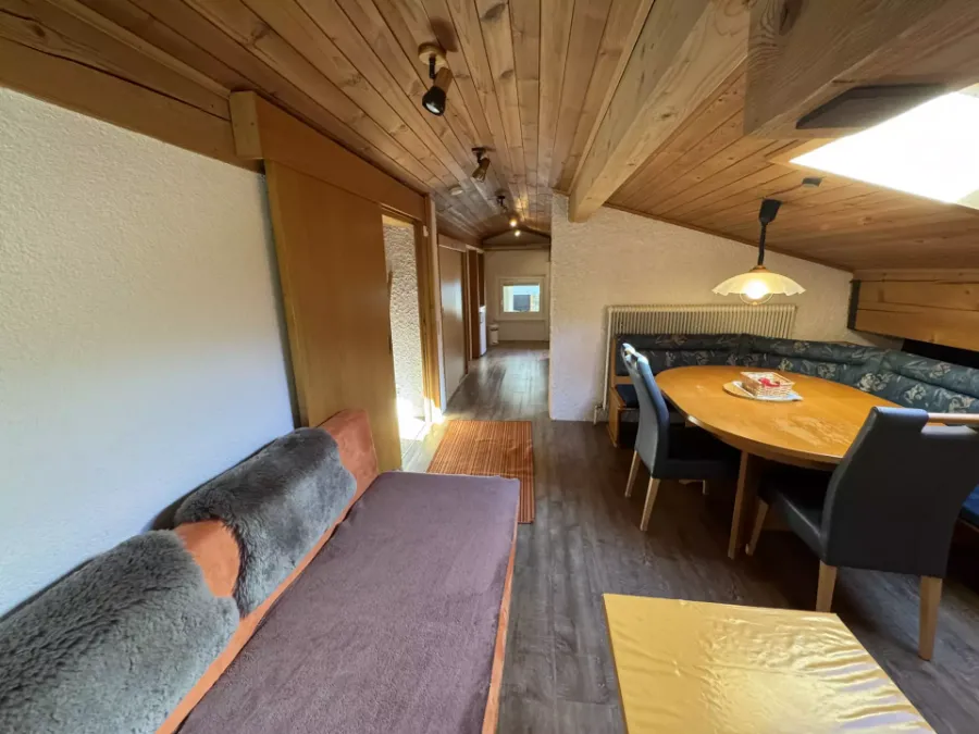 Schlafzimmer der Wohnung Fuchsbau unterm Holzdach