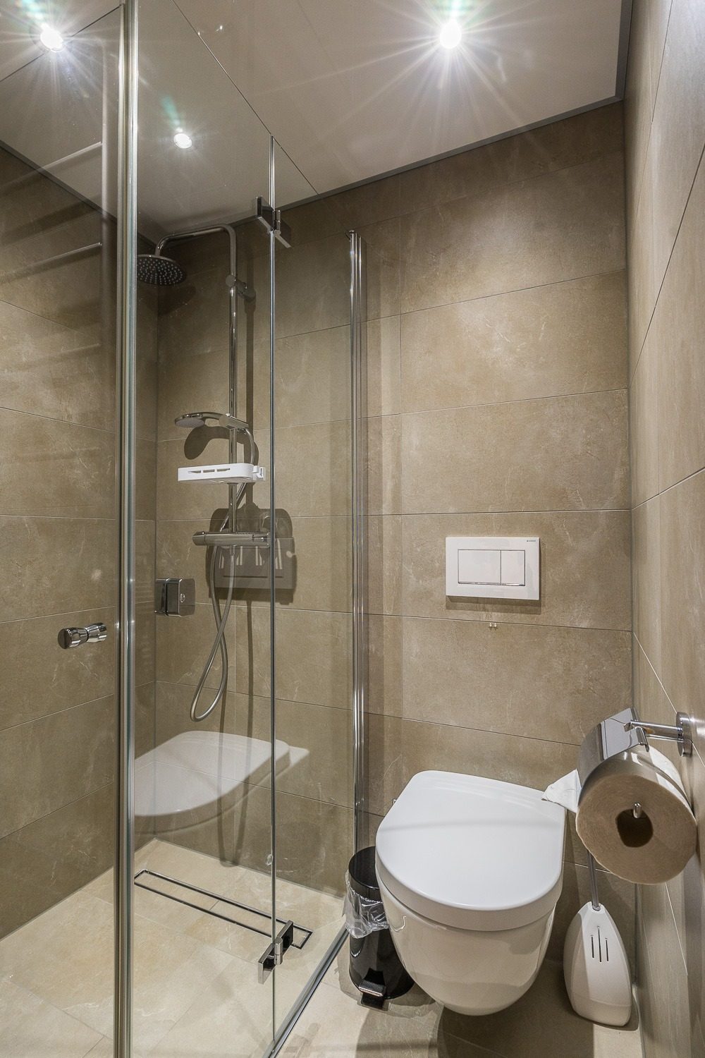 Modern bathroom with shower