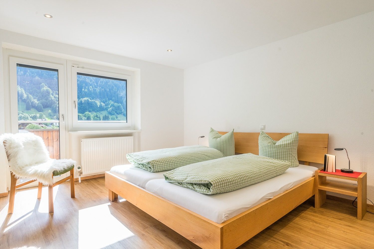 Bedroom with mountain view